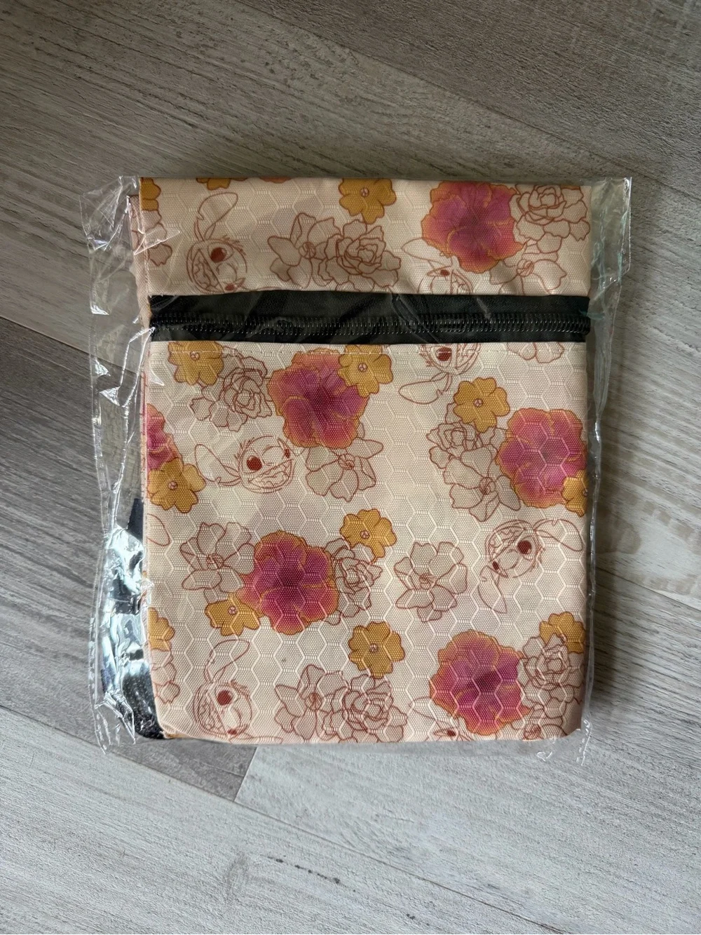 Buddah Mochi Stitch and Floral drawstring backpack